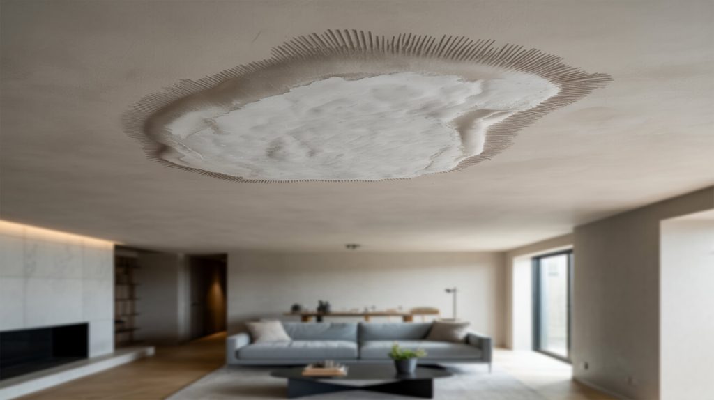 damp wall from roof leak in London Victorian terrace house