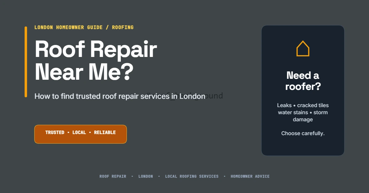 Roof Repair Near Me: How to Find Trusted Roof Repair Services in London