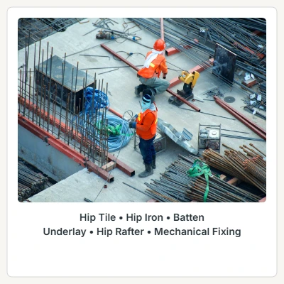 What are roofing hips?